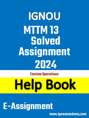 IGNOU MTTM 13 Solved Assignment 2024